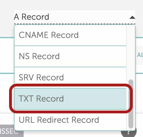 txt record in namecheap