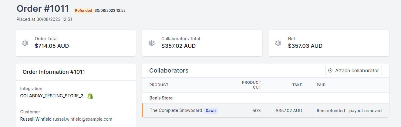 Refunds | CollabPay Documentation