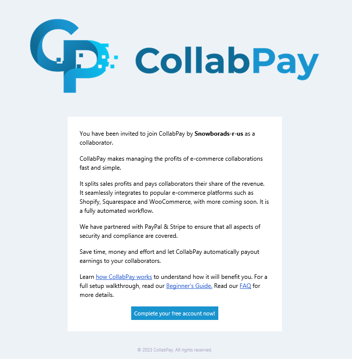 Getting started CollabPay Documentation